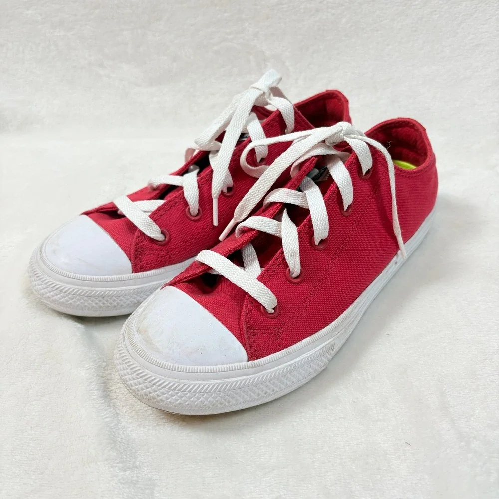 Converse Chuck Taylor‎ II Youth 3 Red Low Top Lunarlon Sneakers 350151C